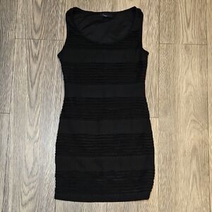 Forever 21 Black Textured Mini Dress